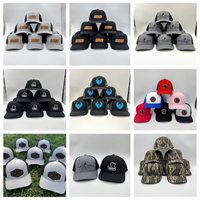 Topi Trucker Gorras 112 Model Low Profile 6 Panel Kulit dengan Logo Patch Custom Grosir BSCI untuk Dewasa