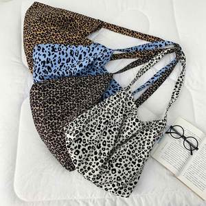 Fashion Leopard Pattern Crossbody Canvas <b>Large</b> Capacity Zipper Shoulder Shopping Tote <b>Bag</b> - Product Image 2