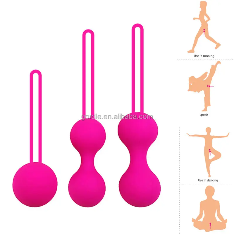 Bola Silikon Aman Vibrator Bola Kegel Set Vagina Mengencangkan Mesin Latihan Mainan Seks untuk Wanita Vagina Geisha Bola Menyusut