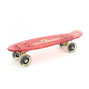QIYI LED plastic transparent skateboard 4 wheels fish skate board for sale