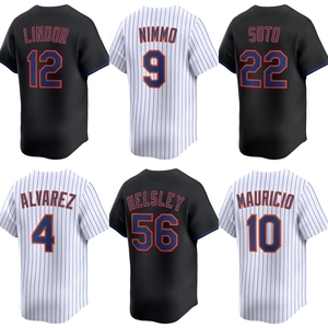 Vente en gros de maillots de baseball Juan Soto des New York Mets # 12 Francisco <span class=keywords><strong>Lindor</strong></span> # 9 Brandon Nimmo Vêtements de softball - Product Image 1