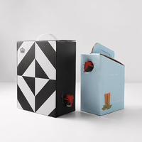 Envase de Bebidas Duradero, Bolsa BIB en Caja de Cartón con Boquilla para Dispensador, Café, Vino, Jugo, Agua, Leche, 3L, 5L, 10L