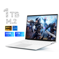 Ordinateur portable professionnel de haute qualité, nouveau, 16,1 pouces, Intel Core i7 Quad Core 1,2 GHz, Windows 11, 16 Go de RAM, 512 Go de SSD, écran IPS, anglais, étudiants