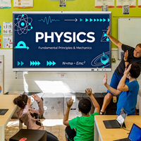 Tableau blanc interactif intelligent 65 75 86 pouces avec fonction IA, chipset Android 15/16 RK3576 RK3588 pour l'éducation scolaire, le bureau et les entreprises EDLA