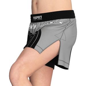 Shorts de combat sublimés OEM de haute qualité pour hommes, avec fentes, pour la gym, le Nogi, le BJJ et le MMA - Product Image 1