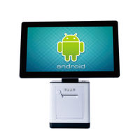 Caisse enregistreuse POS GMS 15,6+15,6 à écran unique/double, Android, Google Play, écran rotatif, lecteur de code QR NFC, thermique
