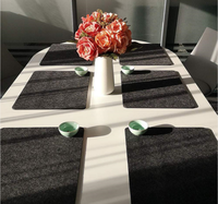 Set de 4 sets de Table en feutre populaires, tapis de Table absorbant, antidérapant, résistant à la chaleur, à vendre