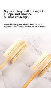 Brosse <span class=keywords><strong>de</strong></span> bain à long manche en bois pour le dos, avec poils naturels - Product Image 4