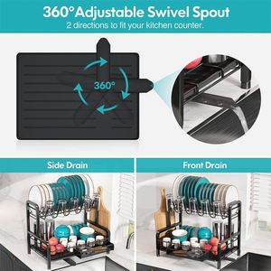 Best 3 Tier Dish Rack Stainless Steel Sink Drain Rack Kitchen Helper <b>Basket</b> Kitchen <b>Vegetable</b> Storage Dish Drainerrack - Product Image 5