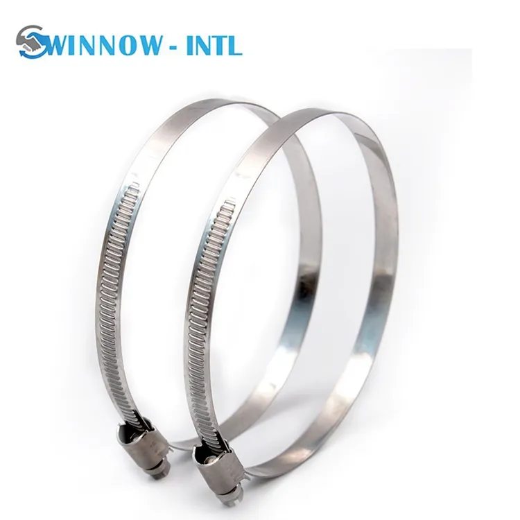 German Type Style 201 Adjustable Semi-steel Worm Gear Hose Clamp Pipe Spiral Clamps W2 25-40mm