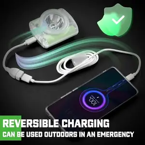 Phare rechargeable Led portable sans fil de haute qualité pour le camping, la course à pied, lampe de lecture