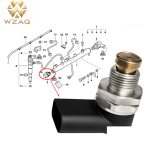 Sensor de Presión de Combustible CR de 180MP para BMW X3 X5 X6 E46 E53 E60 E61 E63 E71 E72 335d <span class=keywords><strong>320d</strong></span> 330d 3.0L 13537787167 2001-2013 W - Product Image 1