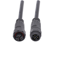 Conector de Cable de Plástico Macho-Hembra Impermeable AOHUA M16 de 3 Pines IP68