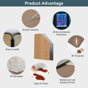Carreaux <span class=keywords><strong>de</strong></span> mur modernes en placage <span class=keywords><strong>de</strong></span> marbre fin facile à installer panneaux <span class=keywords><strong>de</strong></span> marbre en <span class=keywords><strong>PVC</strong></span> pour <span class=keywords><strong>salle</strong></span> <span class=keywords><strong>de</strong></span> <span class=keywords><strong>bain</strong></span> plaque décorative en ardoise <span class=keywords><strong>de</strong></span> carbone bambou - Product Image 6