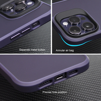 Nouveau concepteur PC + TPU robuste revêtement en caoutchouc hybride anti-empreintes digitales étui de téléphone portable antichoc pour iPhone 14 15 Pro Max 15 Plus