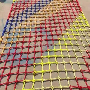 Yüksek Kaliteli Özelleştirilmiş Kapalı Eğlence Tesisleri El Dokuması Tırmanma Gökkuşağı Ağları Model No Düğümleme Ağı - Product Image 4