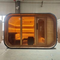 Sauna y Baño de Vapor de Madera Maciza Moderna para Uso en Villas al Aire Libre, Diseño Ecológico