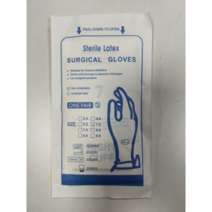 Gants chirurgicaux en latex stériles, 50 paires, taille 7, sans poudre, stérilisés par rayonnement gamma, usage médical - Product Image 3