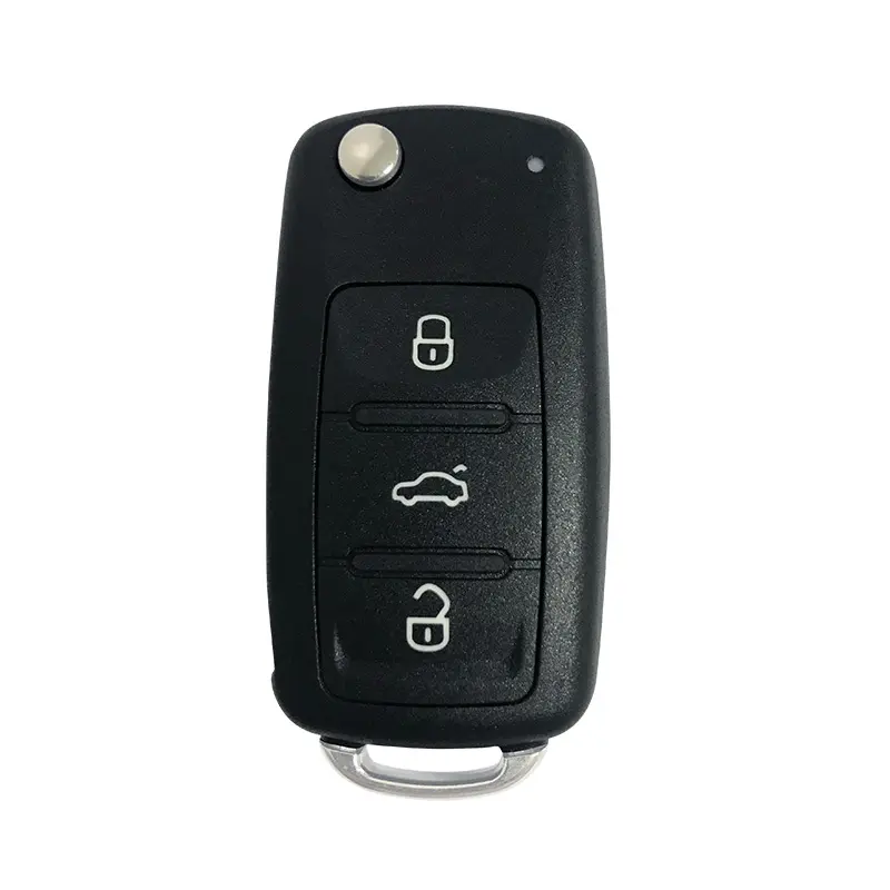 Uzaktan anahtarlık durumda cüzdan anahtarsız giriş akıllı araba anahtarı koruyucusu katlanır anahtar programcı için Volkswagen Tiguan