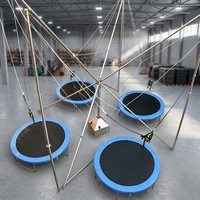Trampoline à bungee YiBei en acier inoxydable moderne, design spacieux pour un plaisir maximal dans les parcs d'attractions, certifié CE