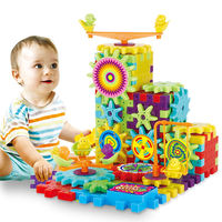 Ensembles de blocs de construction pour enfants, blocs d'apprentissage électriques amusants, blocs d'assemblage, jouets de construction avec engrenages