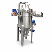 Geschlossenes Kuchenfiltrationssystem Edelstahl-Kerzenfilter mit automatischer Kuchenreinigung und -entleerung