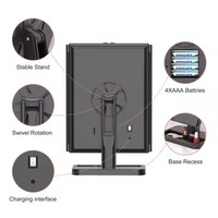 Miroir de maquillage pliable double face avec éclairage LED à commande tactile, grossissement 3X 5X 10X, personnalisé, portable, finition ABS