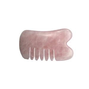 Vendita calda di alta qualità di quarzo rosa naturale Guashsa pettine di massaggio - Product Image 5