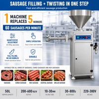 Machine automatique pneumatique à tordre et à lier les saucisses pour la fabrication de saucisses de petit-déjeuner, de pepperoni, de kielbasa et de saucisses de sang