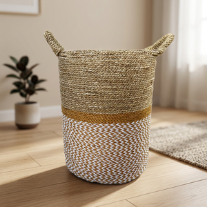 Cesta Redonda Moderna de Mimbre Gubuk Bali con Asa, Juego de 3 Piezas - Almacenamiento de Ropa Multifuncional Ecológico - Product Image 3