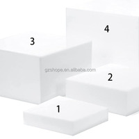 SHP présentoir de bureau en acrylique léger blanc en gros vitrine carrée polyvalente pour bijoux et aliments pour les paramètres du magasin
