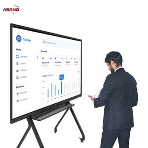 Fournisseurs de tableaux blancs interactifs intelligents de classe tactile <span class=keywords><strong>OPS</strong></span> mobiles 75 pouces I5 4G 128G, écran plat interactif 86 pouces pour l'éducation - Product Image 2