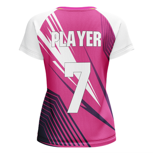 Maglie da pallavolo personalizzate con scollo a V, abbigliamento da pallavolo resistente per donna - Product Image 4