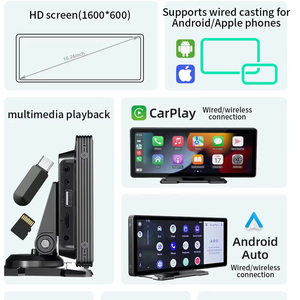 Reproductor MP5 Universal Portátil para Coche de 10.26 Pulgadas con CarPlay Inalámbrico, Android Auto, MirrorLink, Radio y Monitor de Pantalla Táctil - Product Image 4