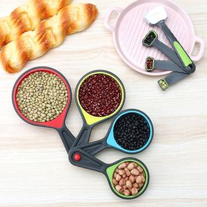 250ml Plastic Retractable <b>Measuring</b> <b>Cup</b> Spoon Digital Baking Scale Tool for Coffee Milk Powder Flour Foldable Convenient - Product Image 1