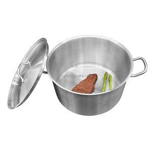 Marmites à soupe en acier inoxydable de qualité commerciale NSF, marmite avec couvercle, compatible lave-vaisselle, compatible gaz et induction, pour hôtel - Product Image 3