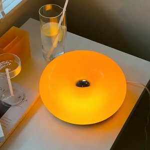 Donut Shaped Table <b>Lamp</b> Orange <b>Led</b> Touch Control Bedside <b>Light</b> Ambient Lighting For Bedroom - Product Image 2