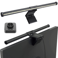 Lampe d'écran d'ordinateur LED USB à commande tactile, protection des yeux, lumière de moniteur pour salon ou bureau, couleur de la nuance noire