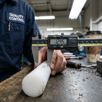 Barre ronde solide en polypropylène PP haute résistance, résistante à la corrosion, pour pièces de machines industrielles