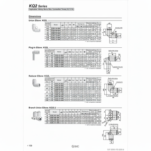 นิวเมติกส์แบบสัมผัสเดียว KQ2L16-00A ชิ้นส่วนนิวเมติก SMC - Product Image 1