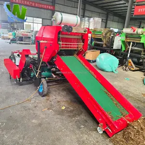 Professional wheat straw maize stalk corn stalk automatic Mulching wrapper round Hay Baler silage packing machine for dairy farm
