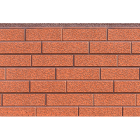 Panneau sandwich en PU perforé imitation brique AGM pour la construction de maisons, isolation des murs extérieurs, panneau métallique sculpté intégré