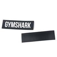 Étiquettes et patchs en silicone personnalisés pour vêtements, avec logo de marque en caoutchouc, lettres noires, finition blanche mate, solides et durables