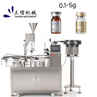 Machine automatique de remplissage et de sertissage de poudre pour petits flacons en verre, équipement de traitement de poudre fine pour cosmétiques, aliments et boissons