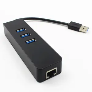 Hub USB Với Cáp RJ45, 3 Cổng USB 3.0 Hub Sang Thẻ Mạng RJ45 Cho PC, Mac, Máy Tính Xách Tay