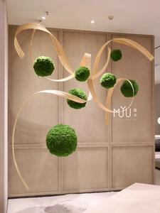 Gran oferta, Bola de techo de musgo <span class=keywords><strong>Marimo</strong></span> verde preservada Natural para decoración interior para el Día de la madre, graduación, Día de San Valentín, Navidad - Product Image 3