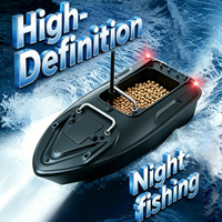 Bateau à appâts en plastique ABS RichNest, télécommande 500M, positionnement GPS, retour automatique, charge de 2KG, résistant aux vagues, pêche longue durée