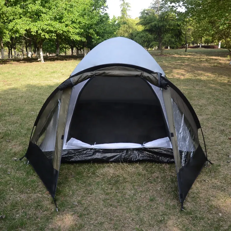 Fabrica Custom Windproof Impermeable Verde 1 2 Pessoa Caminhadas Viajar Outdoor Camping Tendas Para Viajar