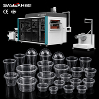 Machine de thermoformage multi-stations pour la fabrication de gobelets jetables en PP, PET, PS et verre