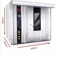 Four de Cuisson Commercial à Circulation d'Air Chaud Rotatif pour Pains, Gâteaux de Lune et Produits Croustillants, Chauffage Électrique/Bois 9500W